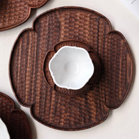 Kazunori Takatsuka 高塚和則 Flower Plate Walnut Wood Large KU10