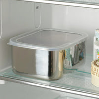 Japan Tsubame Shimomura Stainless Container Deep Rectangular Tray with Lid (Large)