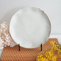 Tatsuo Horimizu 堀水達雄 White Round Plate TH04