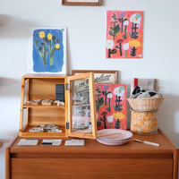 Natural Wood Storage Display Rack - Light