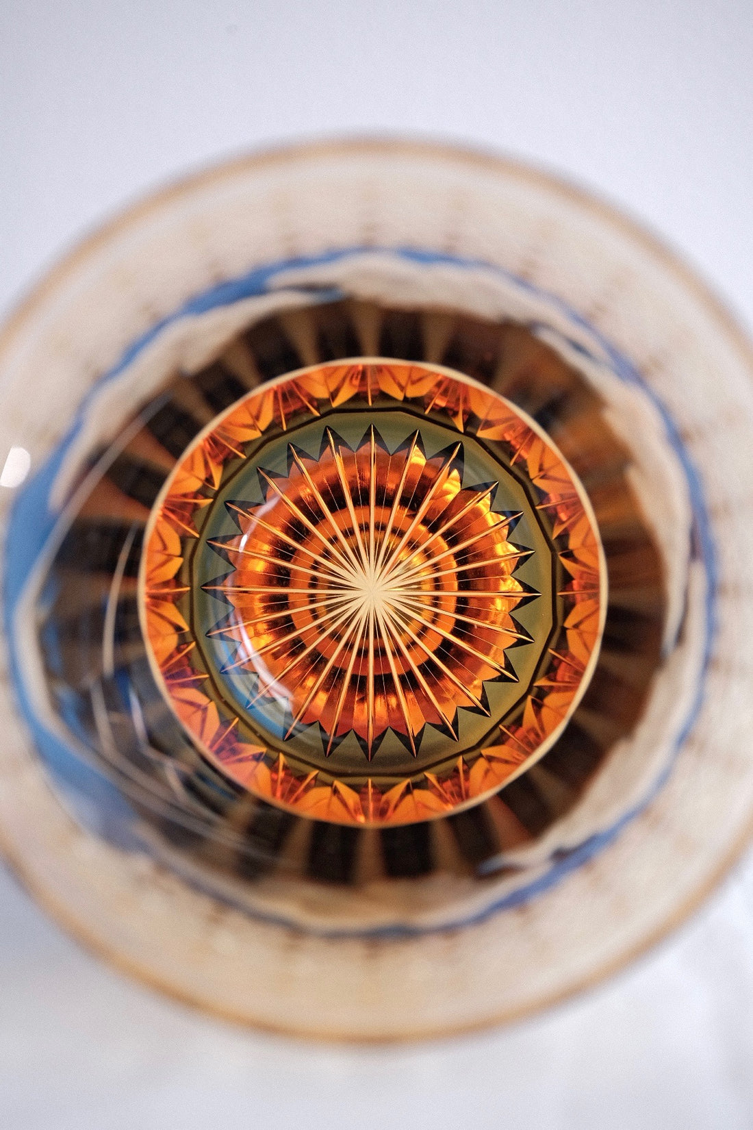 Harisho Yamada Glass - 山下白雨 Whiskey Crystal Glass- Blue