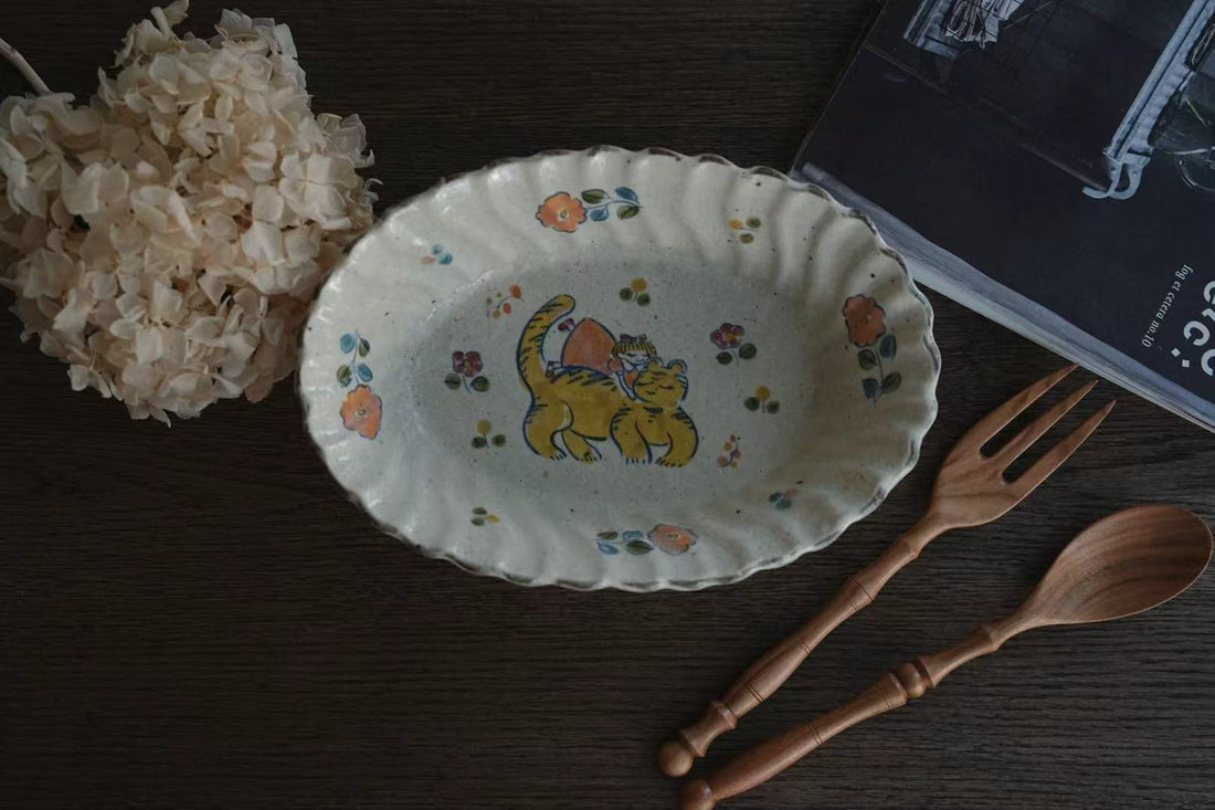 TATA Pottery Studio 田中大輝 & 田边桂- Slip Oval Bowl TP10 #1