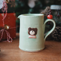 Fumiko Kondo 近藤布美子 - Green Bear Large Jug FK04