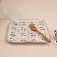 Kei Mitsumochi ミツ持啓 Square Plate - Checked Pattern Mix Cherry KM17