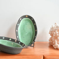Akemi Nakamura 中村明美 Flower Oval Plate AN25