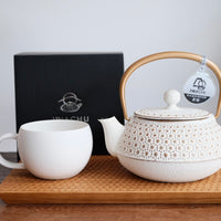 IWACHU Iron Teapot - White Gold - Dots Pattern