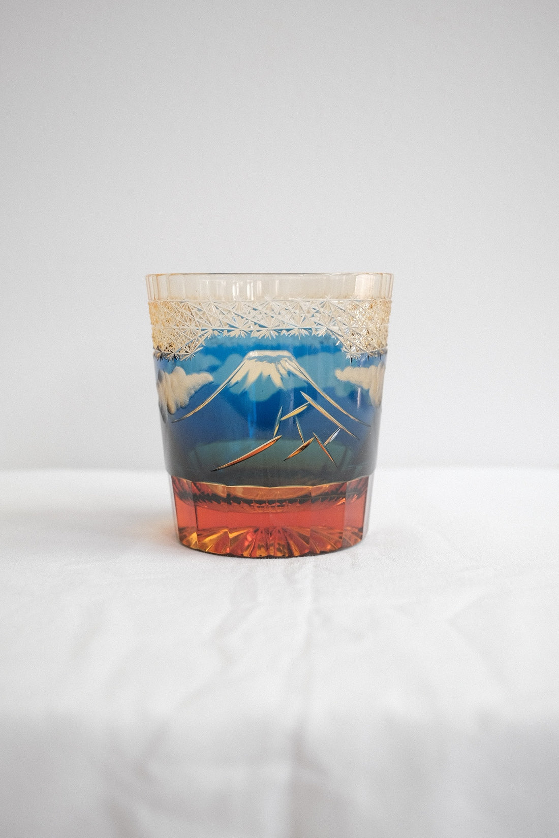 Harisho Yamada Glass - 山下白雨 Whiskey Crystal Glass- Blue