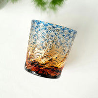 Harisho Yamada Glass - 漣-sazanami Whiskey Crystal Glass - Blue