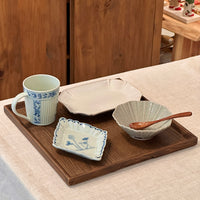 Non-Slip Surface Natural Wood Serving Tray