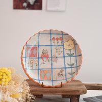 Cozy Nook - Checkered Pattern Fluted Round Plate- CN14 #4