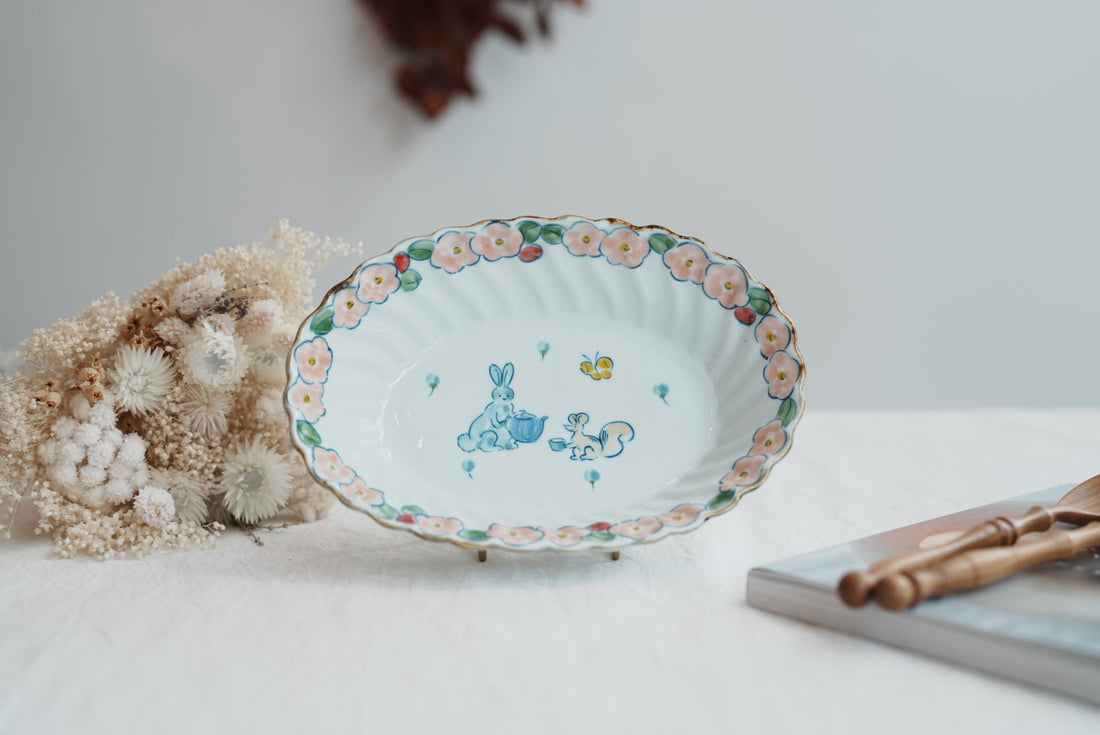 TATA Pottery Studio 田中大輝 & 田边桂- Porcelain Oval Bowl - Medium TP09 #2