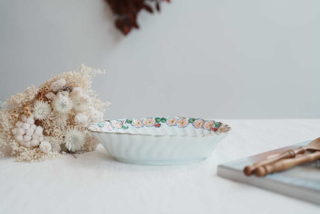 TATA Pottery Studio 田中大輝 & 田边桂- Porcelain Oval Bowl - Medium TP09 #2