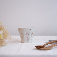 Hamasaka Naoko 浜坂尚子 Hand Painted Gold Deco Octagon Cup - HN09 #1