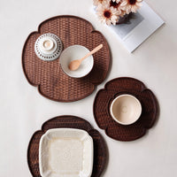 Kazunori Takatsuka 高塚和則 Flower Plate Walnut Wood Medium KU11