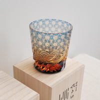 Harisho Yamada Glass - 漣-sazanami Whiskey Crystal Glass - Blue