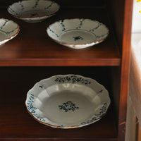 Kazuaki Shimura 志村和晃- Sometsuke Floral Rim 7.5" Plate KAS01