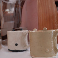 Seto Ware Handmade Clay Mug - Panda & Bear