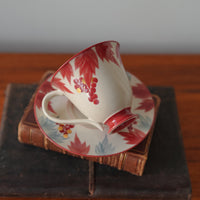 SiShuang Red Grape Coffee Cup w Saucer Set