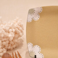 Kei Mitsumochi ミツ持啓 17cm Square Plate - Yellow Flower KM26