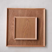 Non-Slip Surface Natural Wood Serving Tray