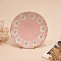 Kei Mitsumochi ミツ持啓 Flower Rim Pink Round Plate-Small  KM41