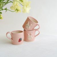 Fumiko Kondo 近藤布美子 - Pink Rabbit Small Mug FK25