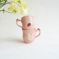 Fumiko Kondo 近藤布美子 - Pink Rabbit Mug FK24