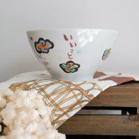 夕立窯 Fully Handmade Ramen Bowl - Mt. Fuji Blue