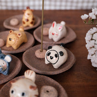 Japanese Clay Animals Incense Holder - Animal Collection