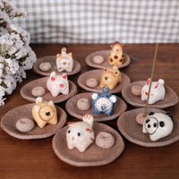 Japanese Clay Animals Incense Holder - Animal Collection