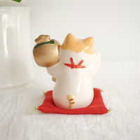 薬師窯 Maneki Neko Lucky Cat Ornament - Fortune Mallet