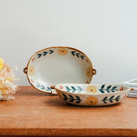 Kumiko Ishikawa 石川久美子 Oval Plate with Double-handle KI20