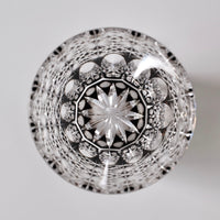 Edo Kiriko Whisky Glass Rock Glass "Large Chrysanthemum" Black by Junichi Nabetani, Master of traditional crafts
