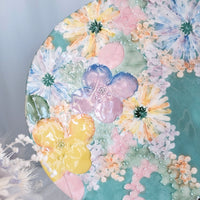 Seto Ware Flower Turquoise Pasta Plate