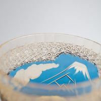 Harisho Yamada Glass - 山下白雨 Whiskey Crystal Glass- Blue