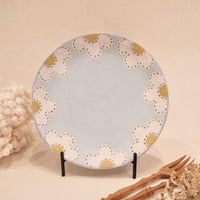 Kei Mitsumochi ミツ持啓 Round Plate - Blue Flower KM07