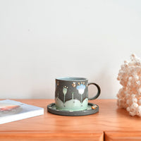 Akemi Nakamura 中村明美 Flower Straight Mug with Saucer AN08