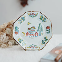 TATA Pottery Studio 田中大輝 & 田边桂- Porcelain Octagon Plate TP05 #5