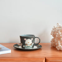 Akemi Nakamura 中村明美 Animal Mug with Saucer AN09