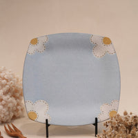 Kei Mitsumochi ミツ持啓 24cm Square Plate - Blue Flower KM20