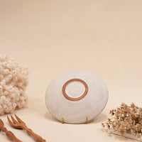 Kei Mitsumochi ミツ持啓 Floral Black Rim Round Plate - 16cm Small KM30