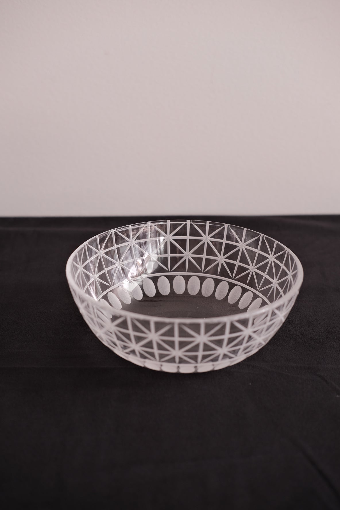 Miki Yamaguchi 山口未来 Kiriko Glass Medium Bowl Lattice Dot – Yochi Cups