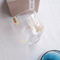 Toyosasaki Edo Glass Tumbler - Clear with Gold Decoration