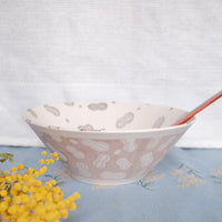 Minoware Ramen Bowl Flowers & Peanuts