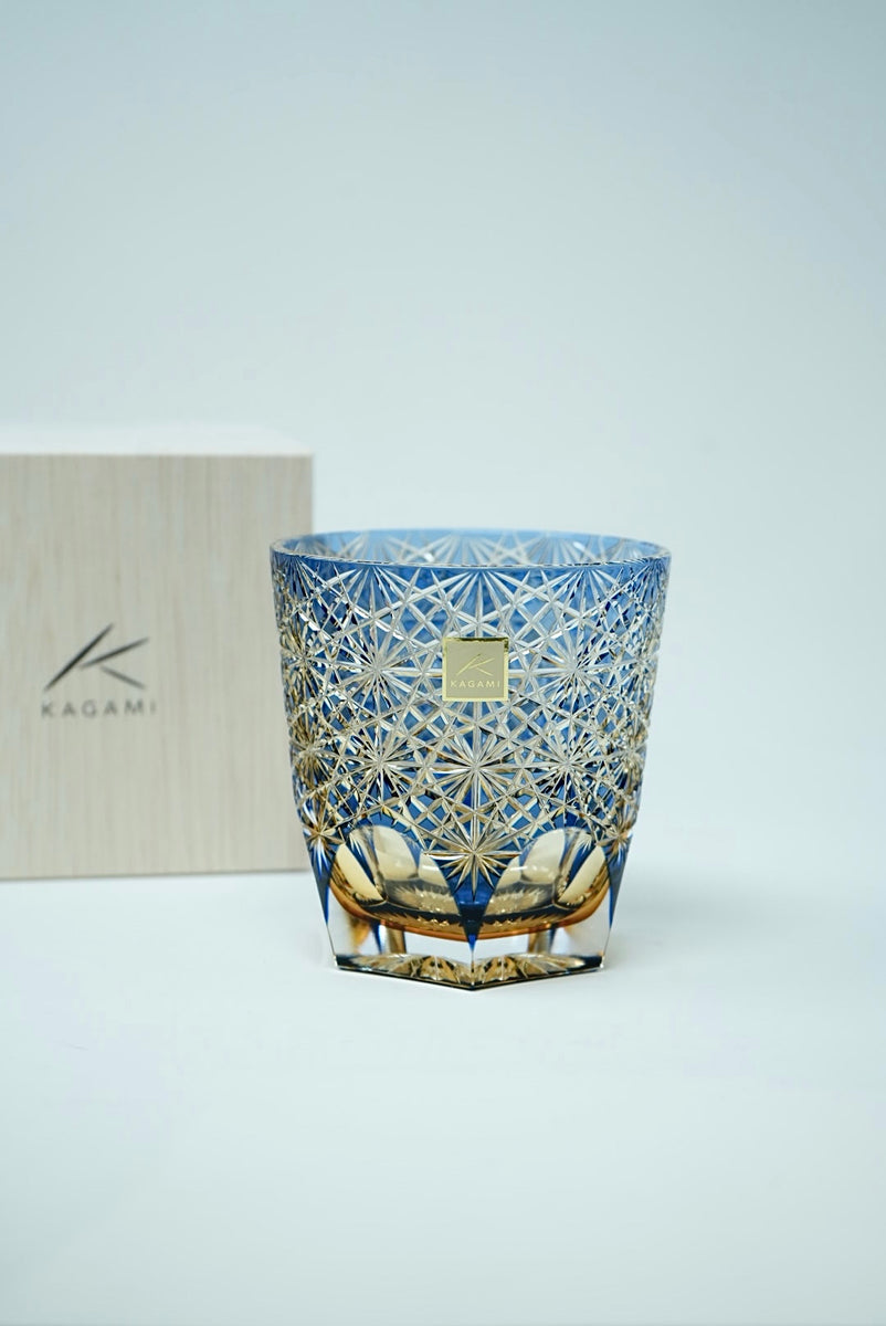 Kagami Crystal - Whisky Glass, Edo Kiriko Kasaneirome 