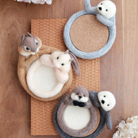 Aya and Yoshiko Wool Felt Small Animal Coaster - Hamster YS04