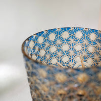 Harisho Yamada Glass - 漣-sazanami Whiskey Crystal Glass - Blue