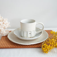 Tatsuo Horimizu 堀水達雄 White Round Plate TH04