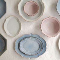 Norio Nakabayashi 中林範夫 Large Oval Plate - Light Blue NN06