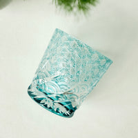 Harisho Yamada Glass - 漣-sazanami Whiskey Crystal Glass - Light Blue